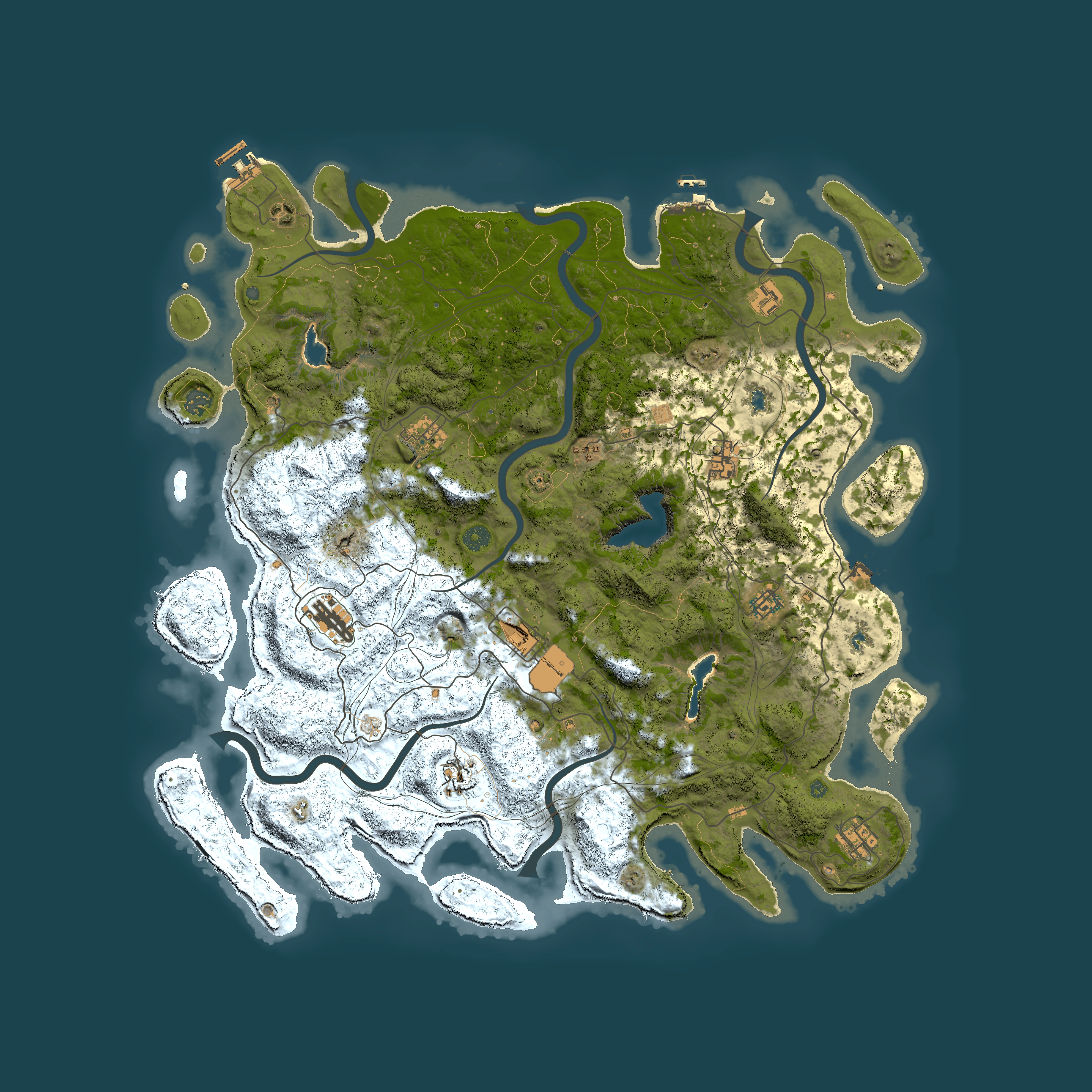 Full top-down render of Rust map seed 225687077, 4900x4900m