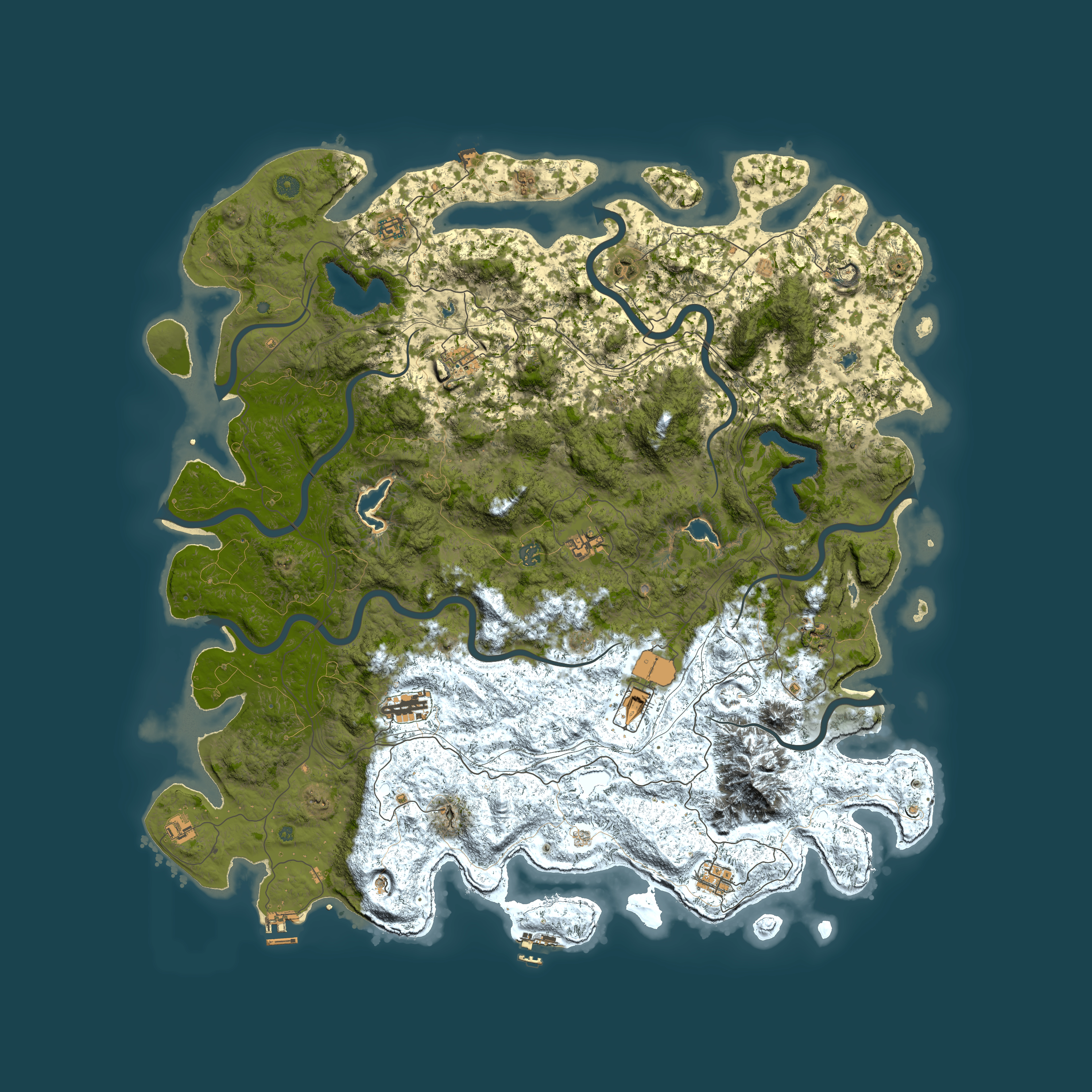 Full top-down render of Rust map seed 1515364279, 5700x5700m
