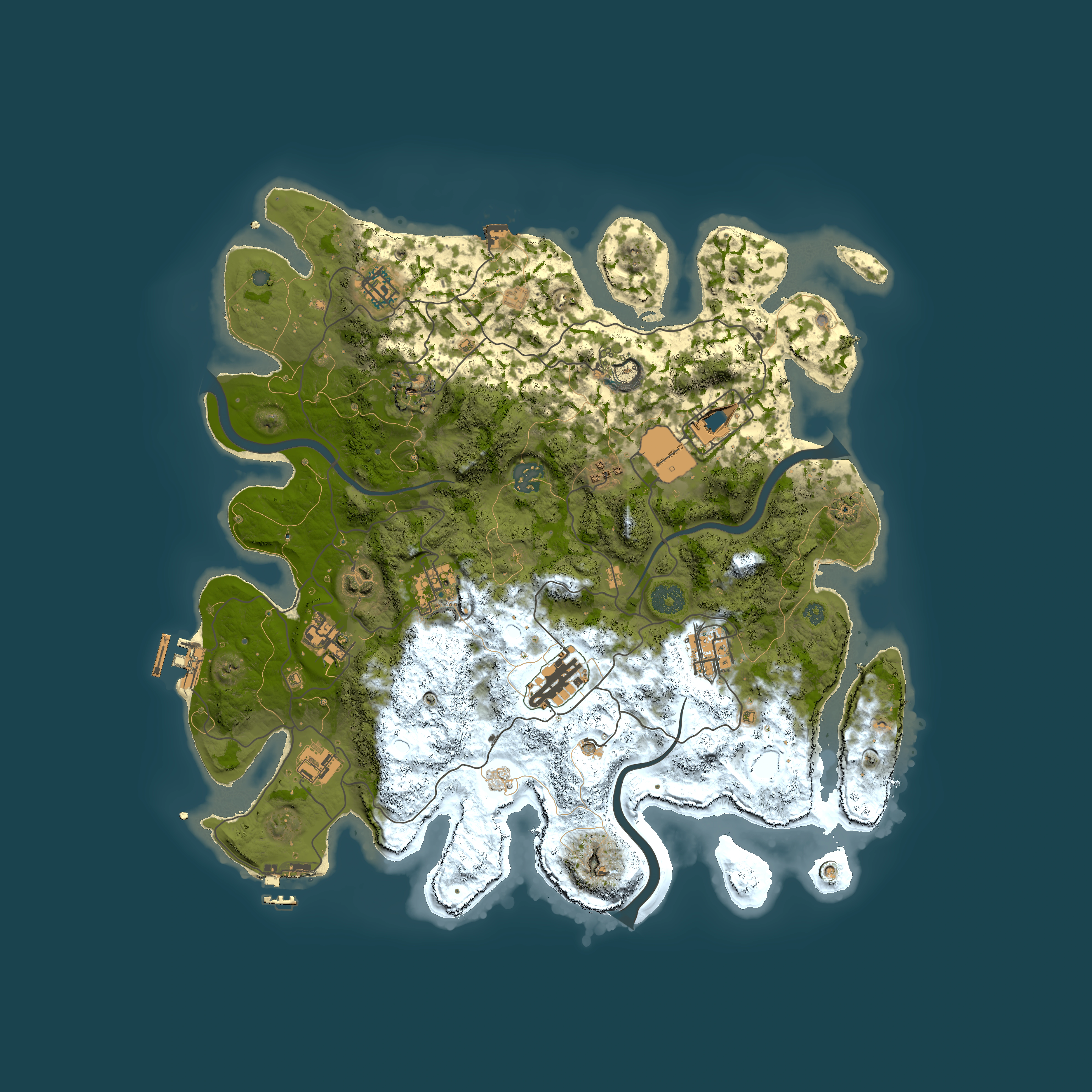 Full top-down render of Rust map seed 2055586492, 3900x3900m
