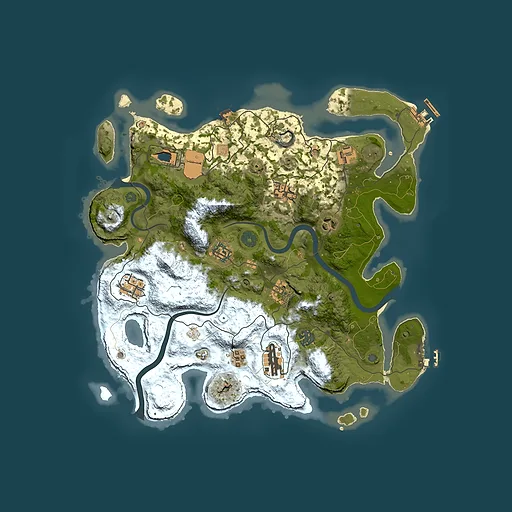Rust map seed 608760470, 3700x3700m top-down preview