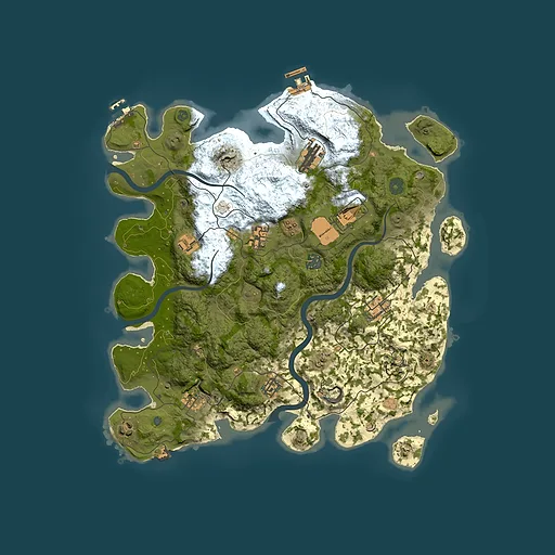 Rust map seed 1850476641, 3900x3900m top-down preview