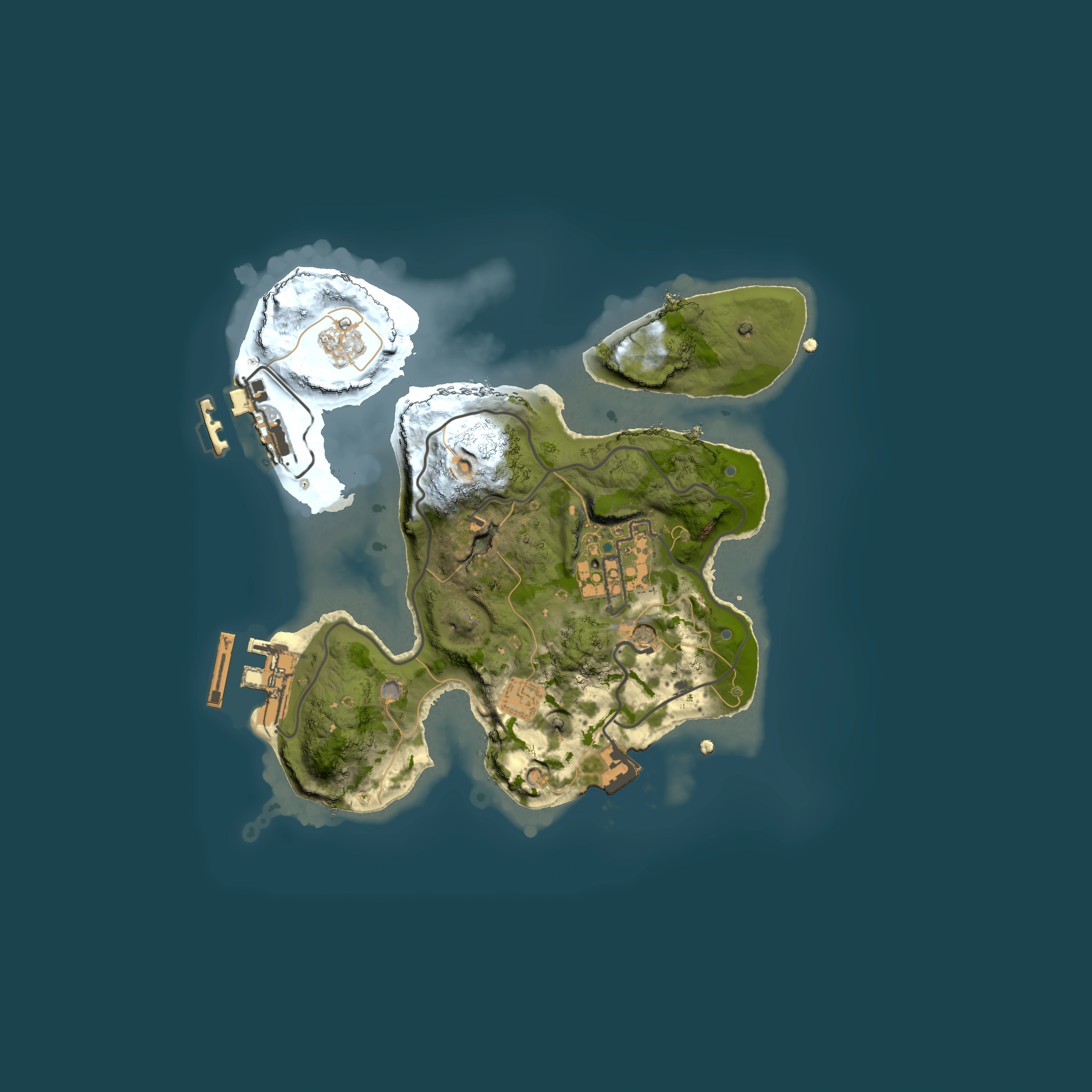 Full top-down render of Rust map seed 981812971, 2000x2000m