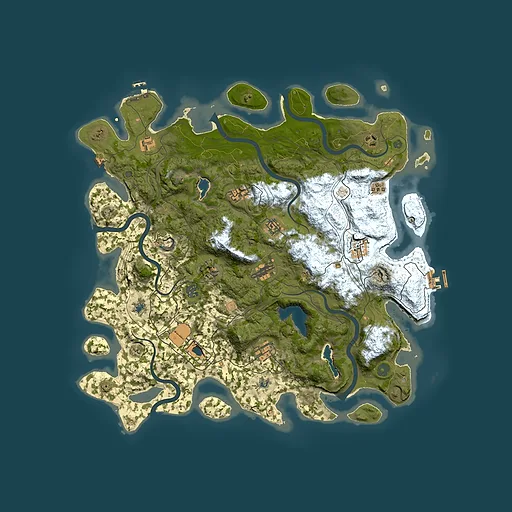 Rust map seed 152704222, 4600x4600m top-down preview