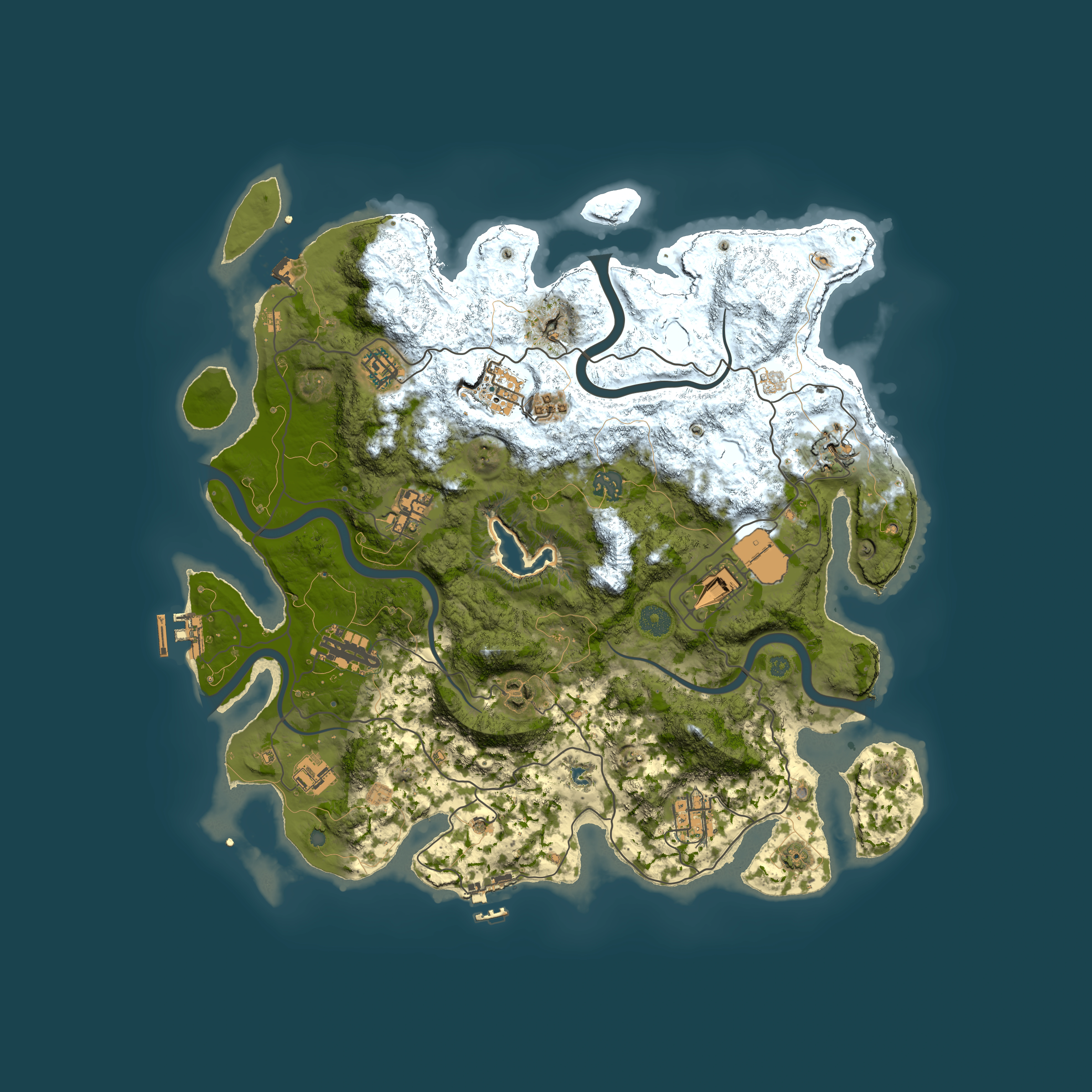 Full top-down render of Rust map seed 1137400989, 4050x4050m