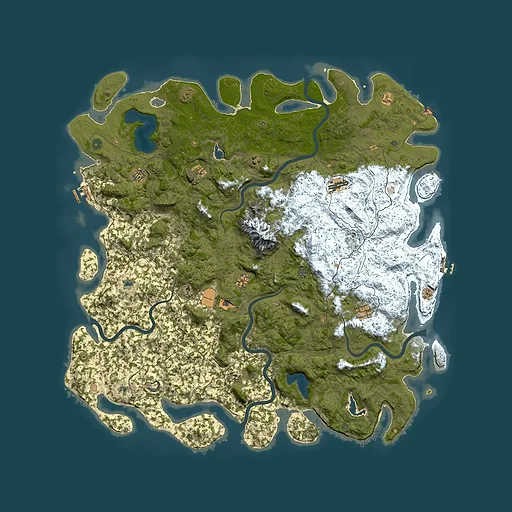 Rust map seed 638731350, 6000x6000m top-down preview