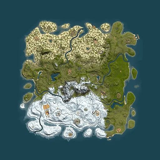 Rust map seed 762902821, 5450x5450m top-down preview