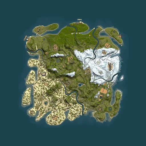 Rust map seed 1172164962, 4350x4350m top-down preview