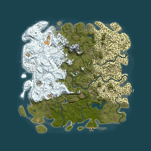 Rust map seed 174956622, 6000x6000m top-down preview