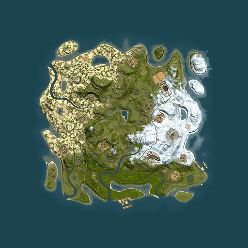 Rust map seed 1448183300, 4000x4000m top-down preview