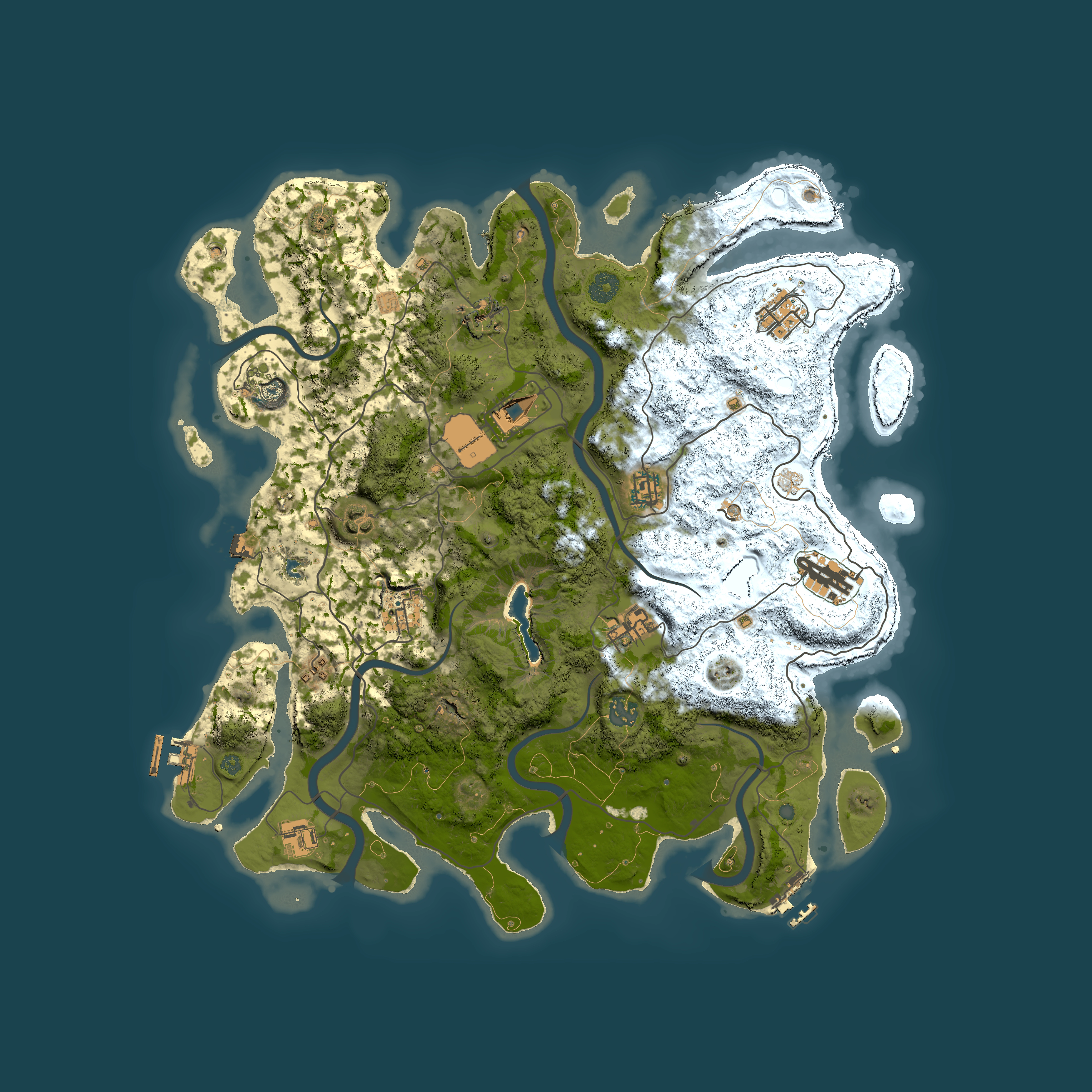 Full top-down render of Rust map seed 58579406, 4150x4150m