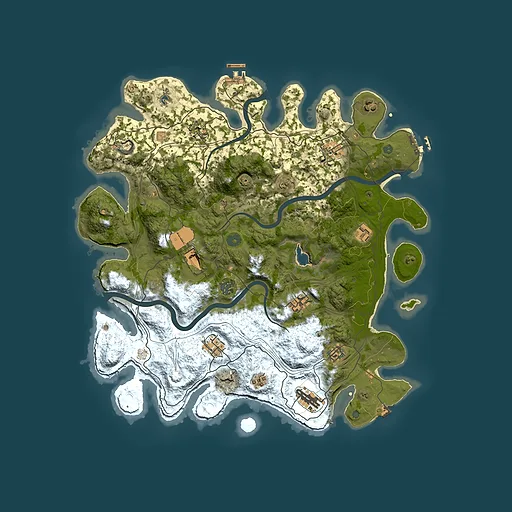 Rust map seed 145398167, 4300x4300m top-down preview