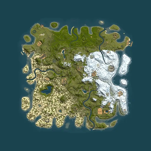 Rust map seed 869326466, 4850x4850m top-down preview