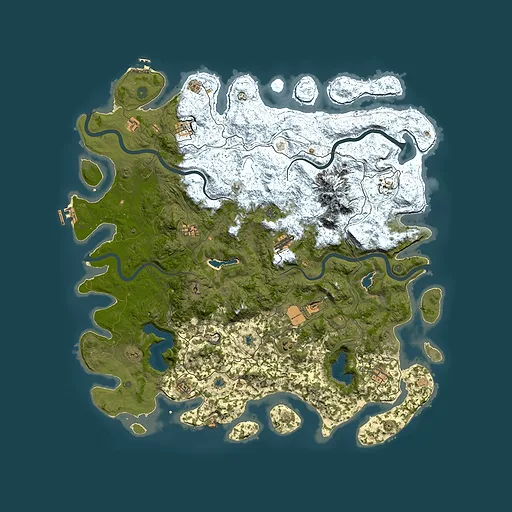 Rust map seed 259203976, 5350x5350m top-down preview