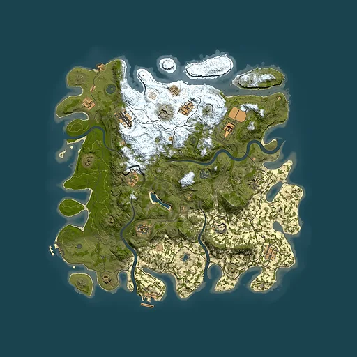 Rust map seed 352532697, 4300x4300m top-down preview