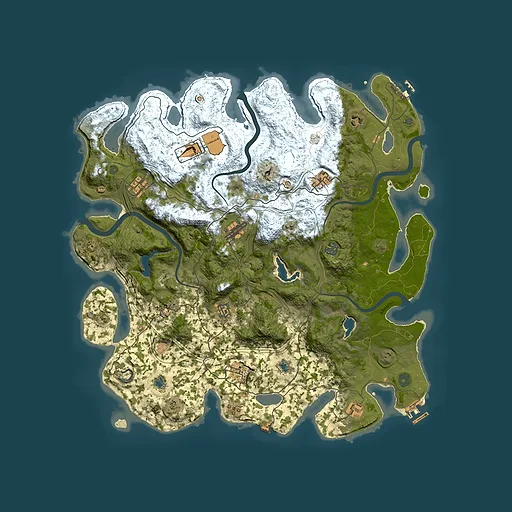 Rust map seed 1230877897, 4500x4500m top-down preview