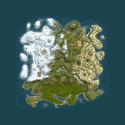 Rust map seed 1242204978, 4200x4200m top-down preview