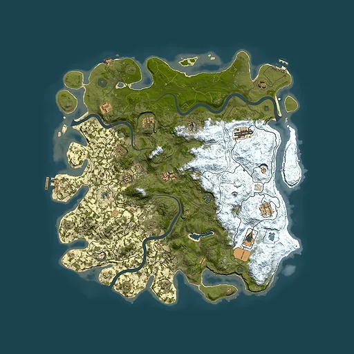 Rust map seed 2096330499, 4450x4450m top-down preview