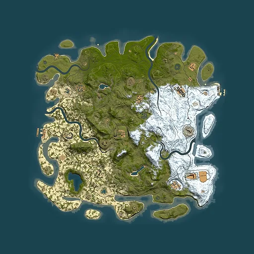 Rust map seed 2073266401, 4900x4900m top-down preview