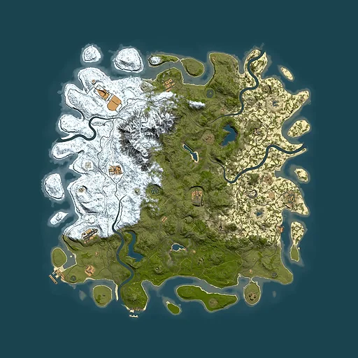 Rust map seed 48282926, 5250x5250m top-down preview