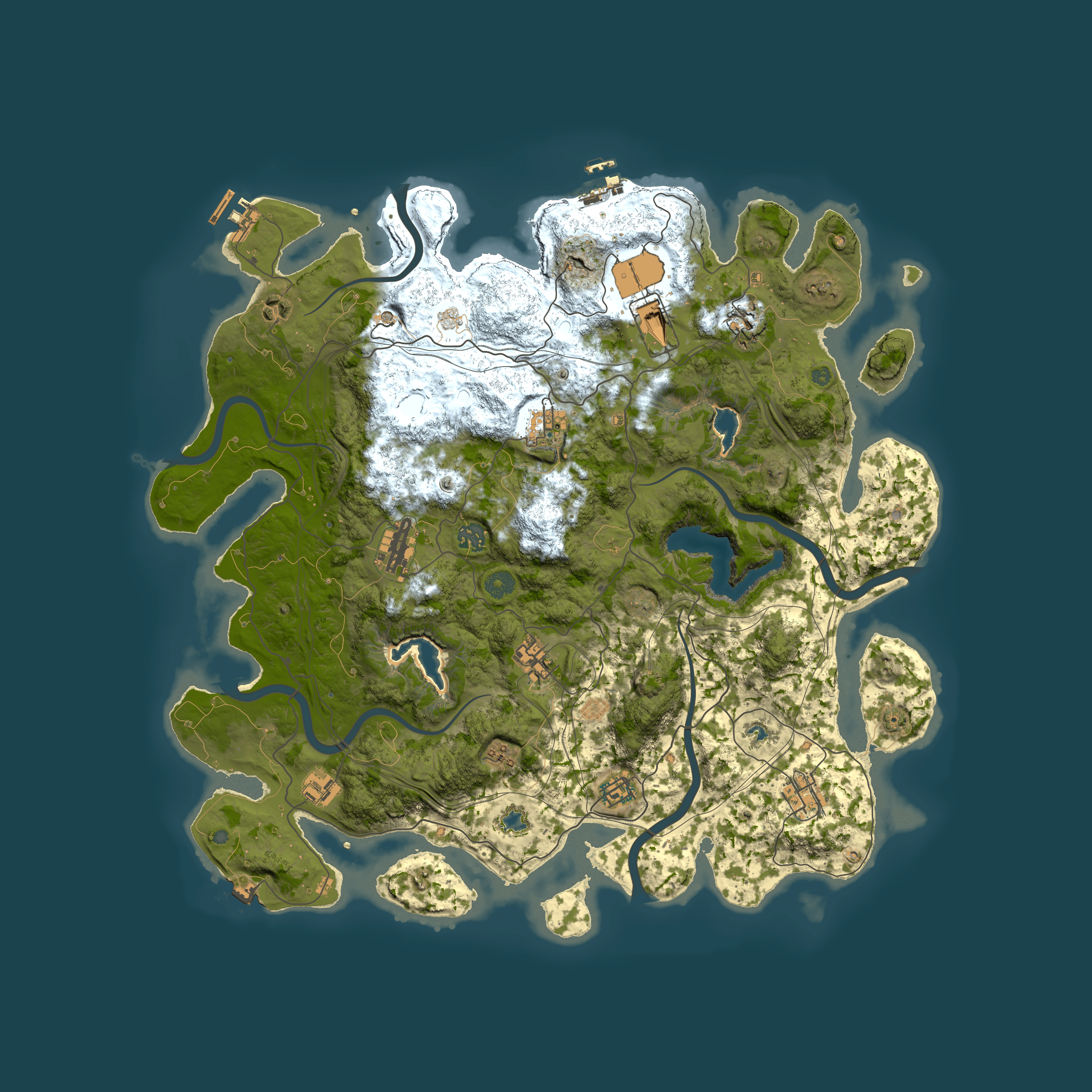 Full top-down render of Rust map seed 943537016, 4500x4500m