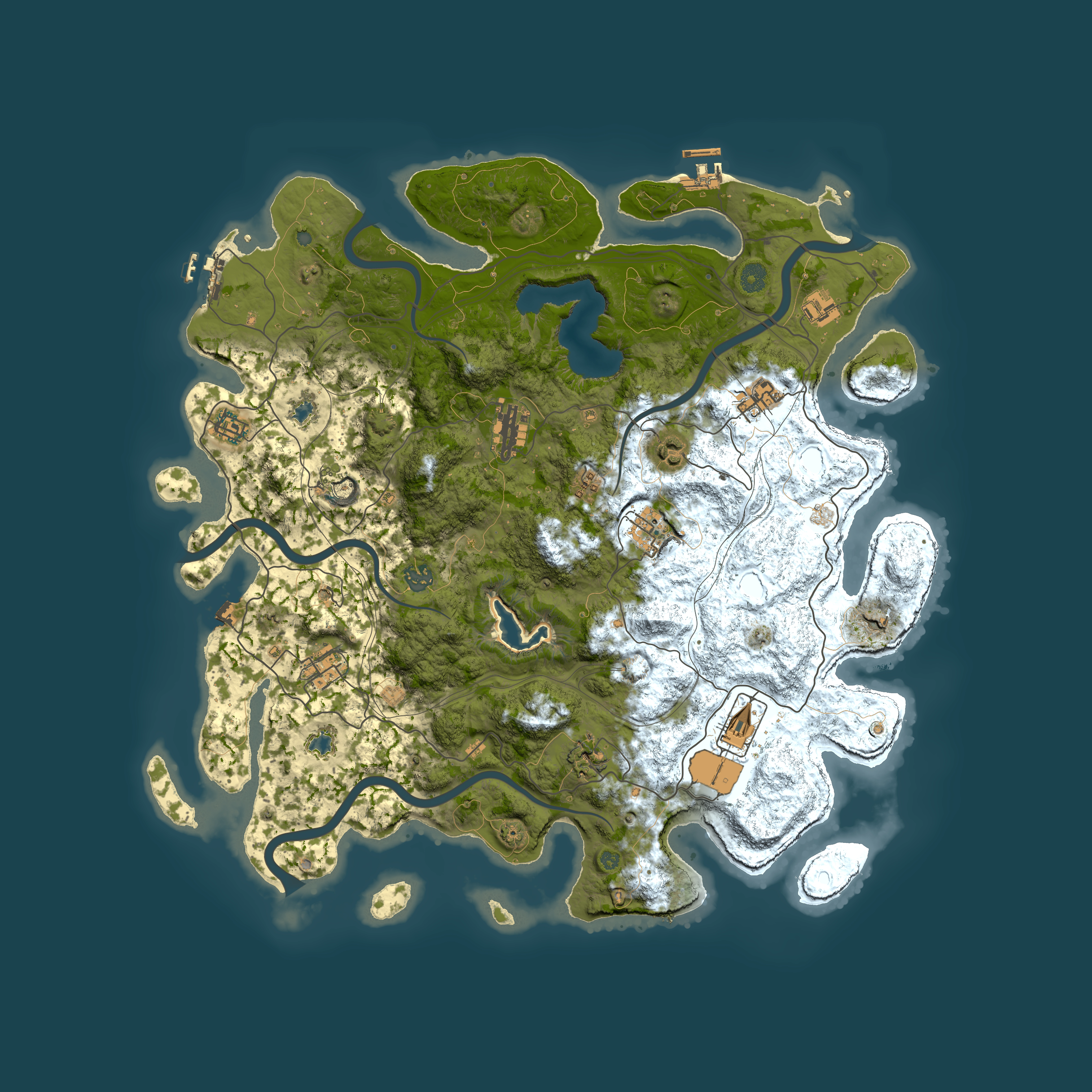 Full top-down render of Rust map seed 1309737273, 4550x4550m