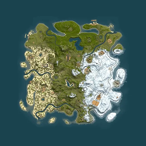 Rust map seed 1309737273, 4550x4550m top-down preview