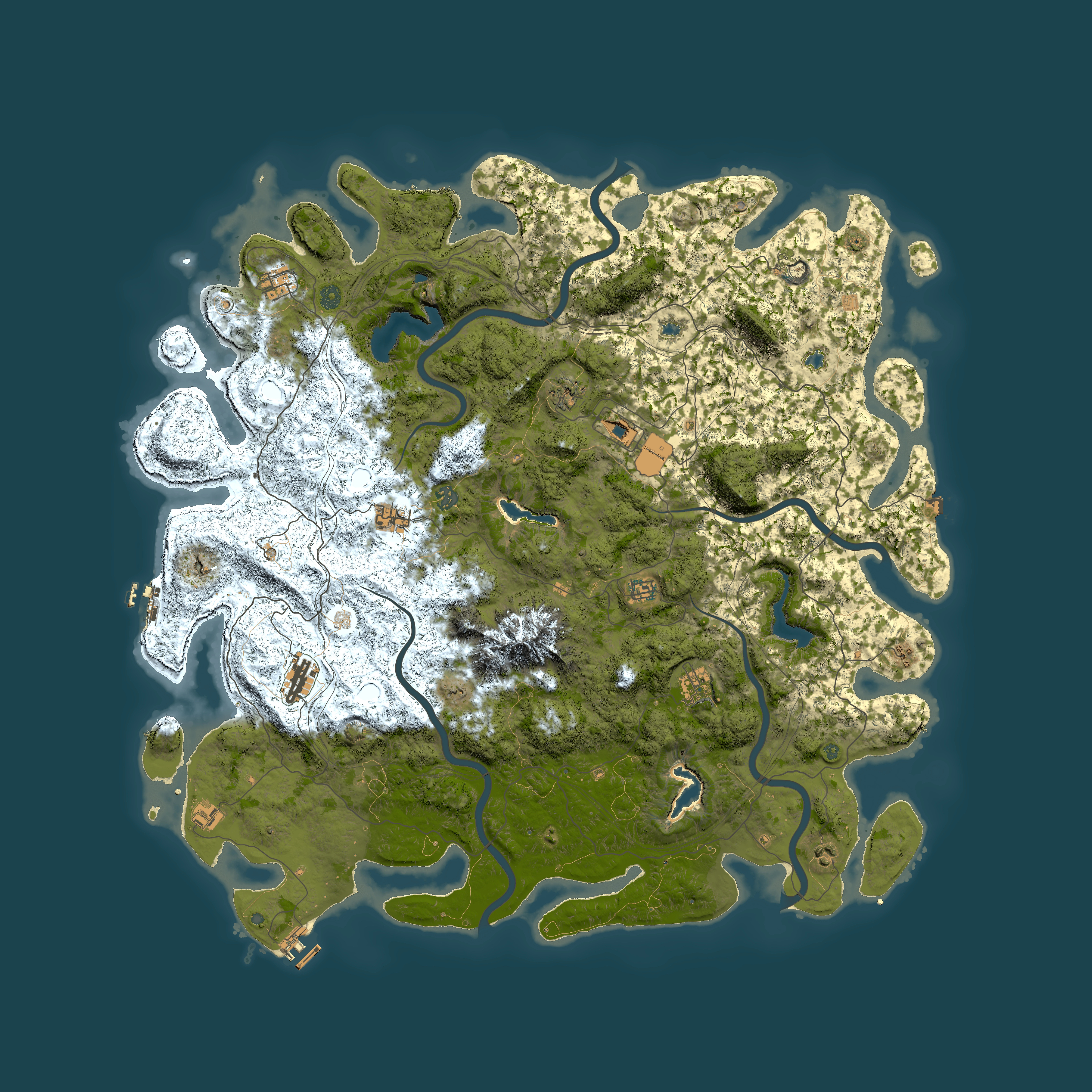 Full top-down render of Rust map seed 1058927460, 5650x5650m