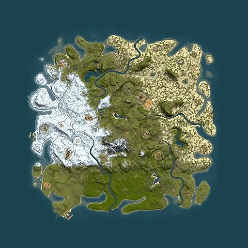 Rust map seed 1058927460, 5650x5650m top-down preview