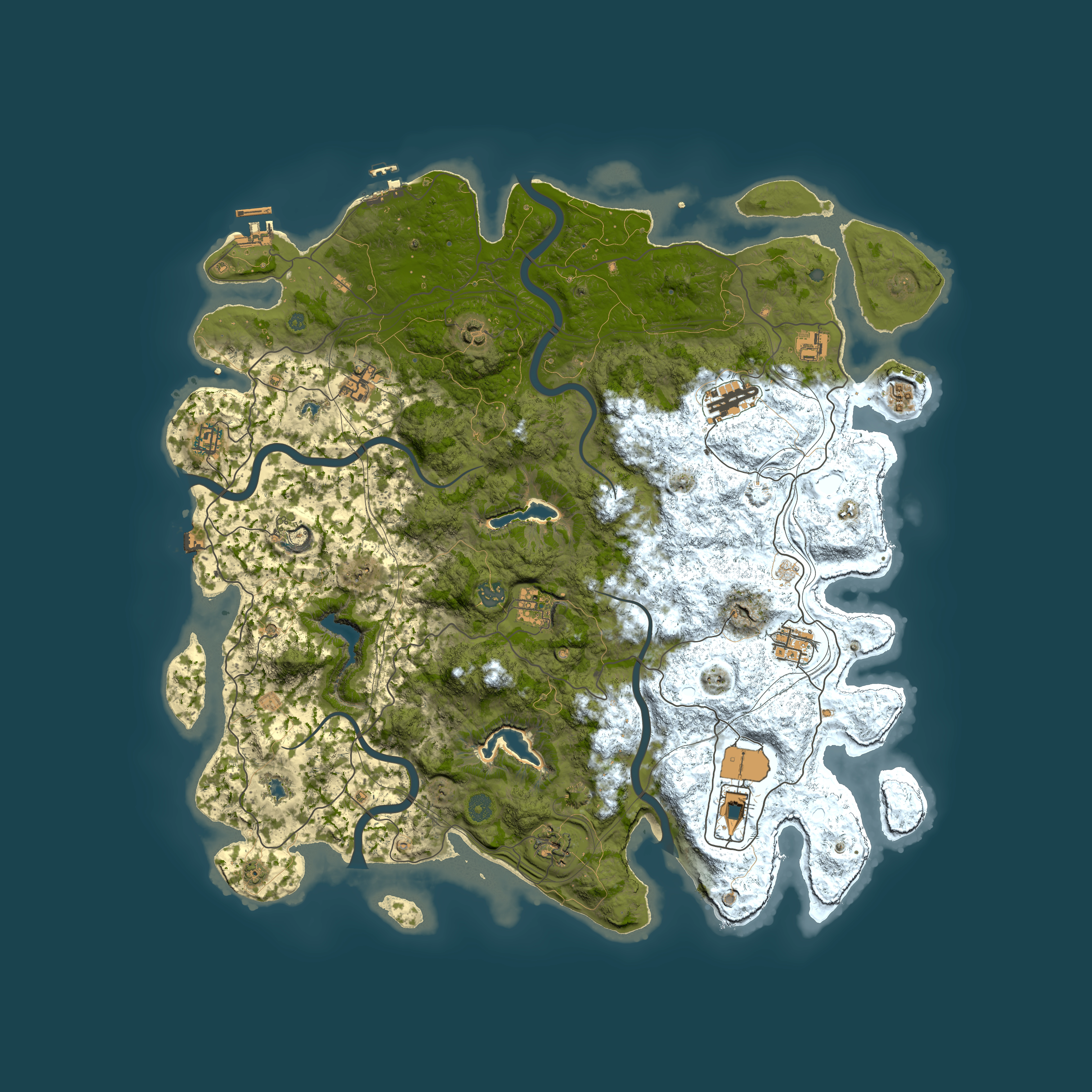 Full top-down render of Rust map seed 2051755523, 4850x4850m