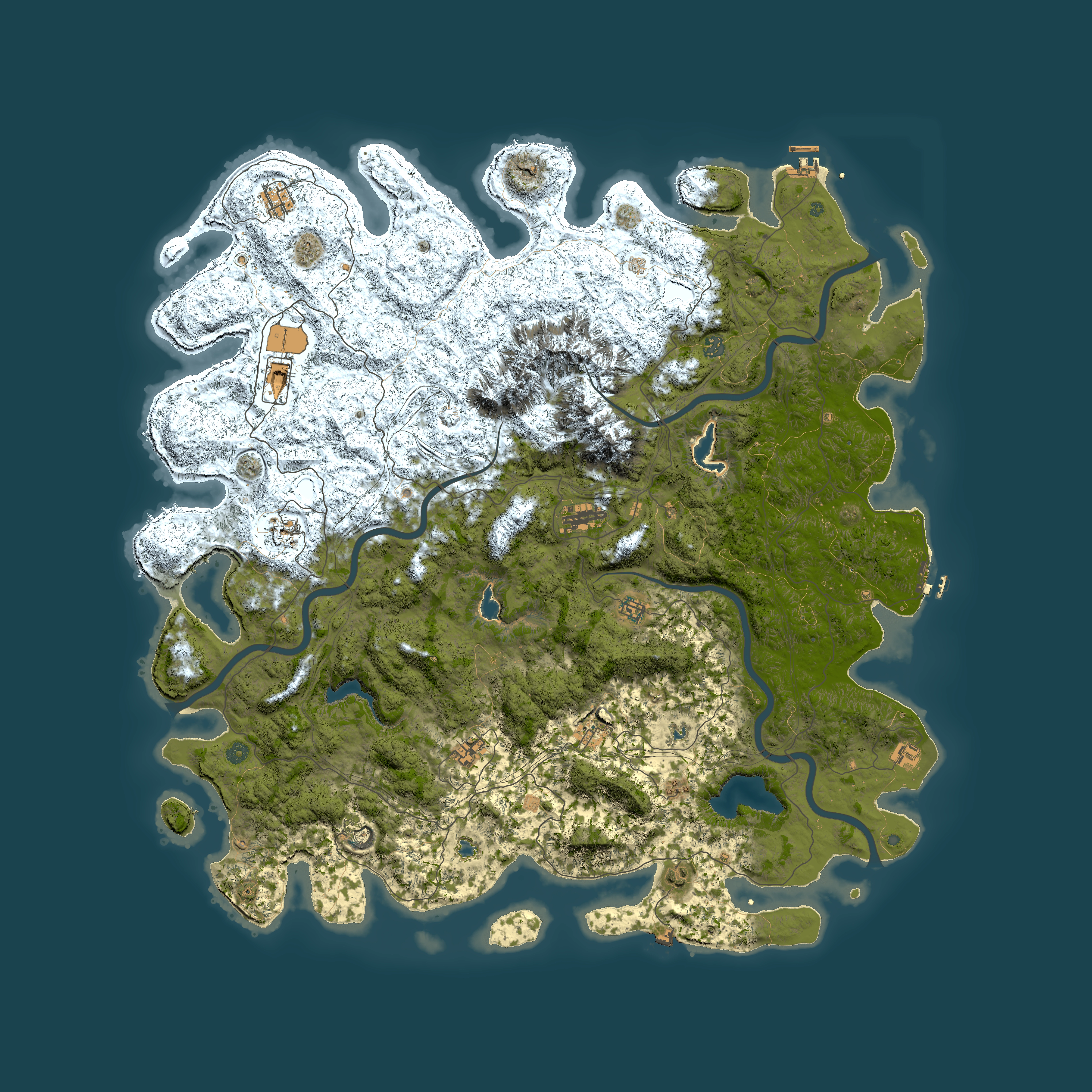 Full top-down render of Rust map seed 853642142, 5900x5900m