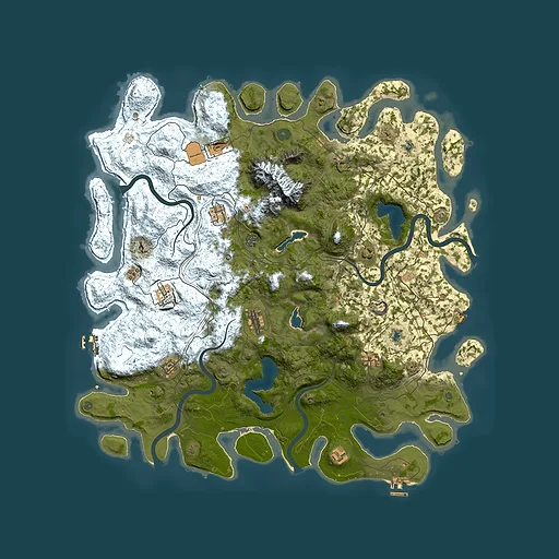 Rust map seed 870947063, 5100x5100m top-down preview
