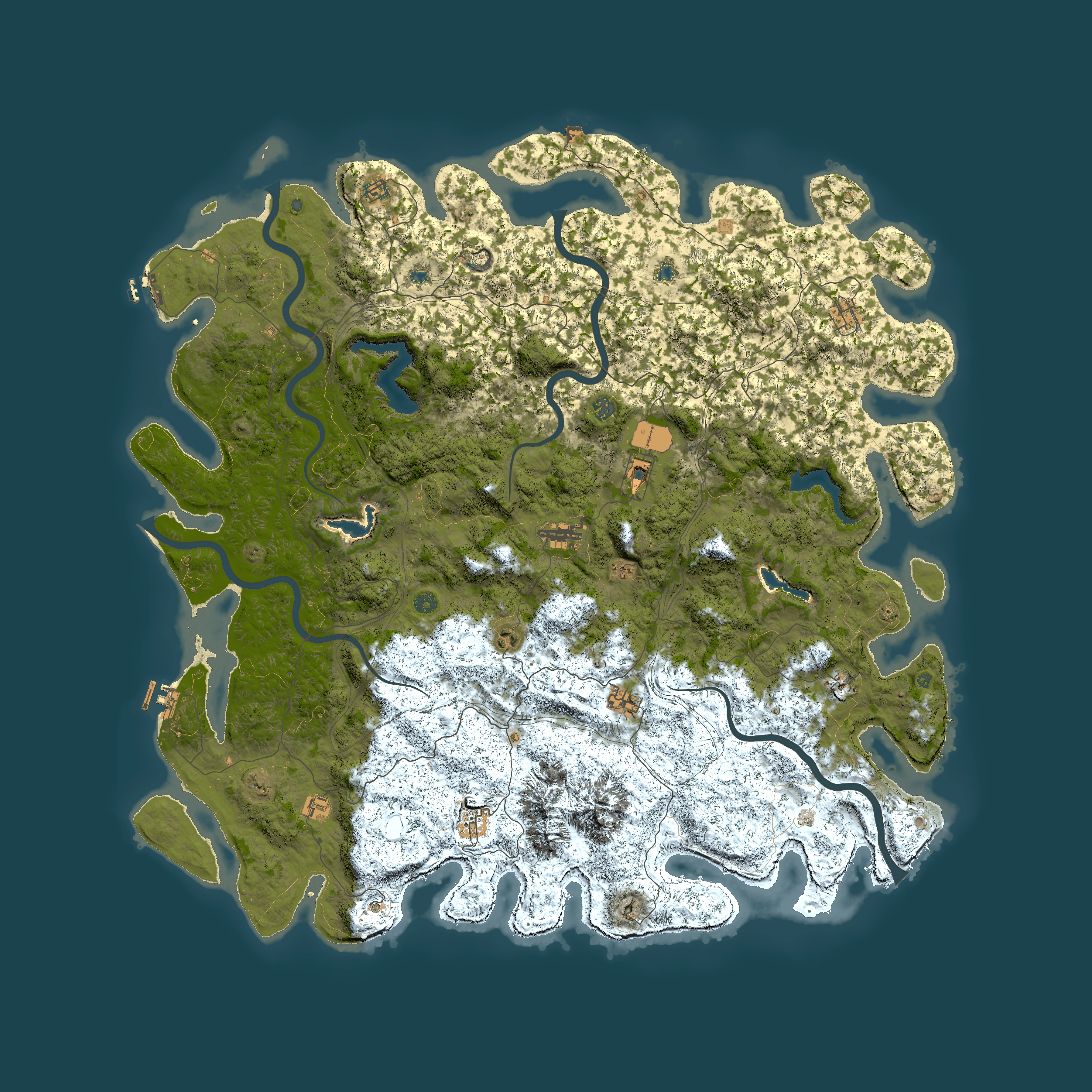 Full top-down render of Rust map seed 1709275920, 6000x6000m