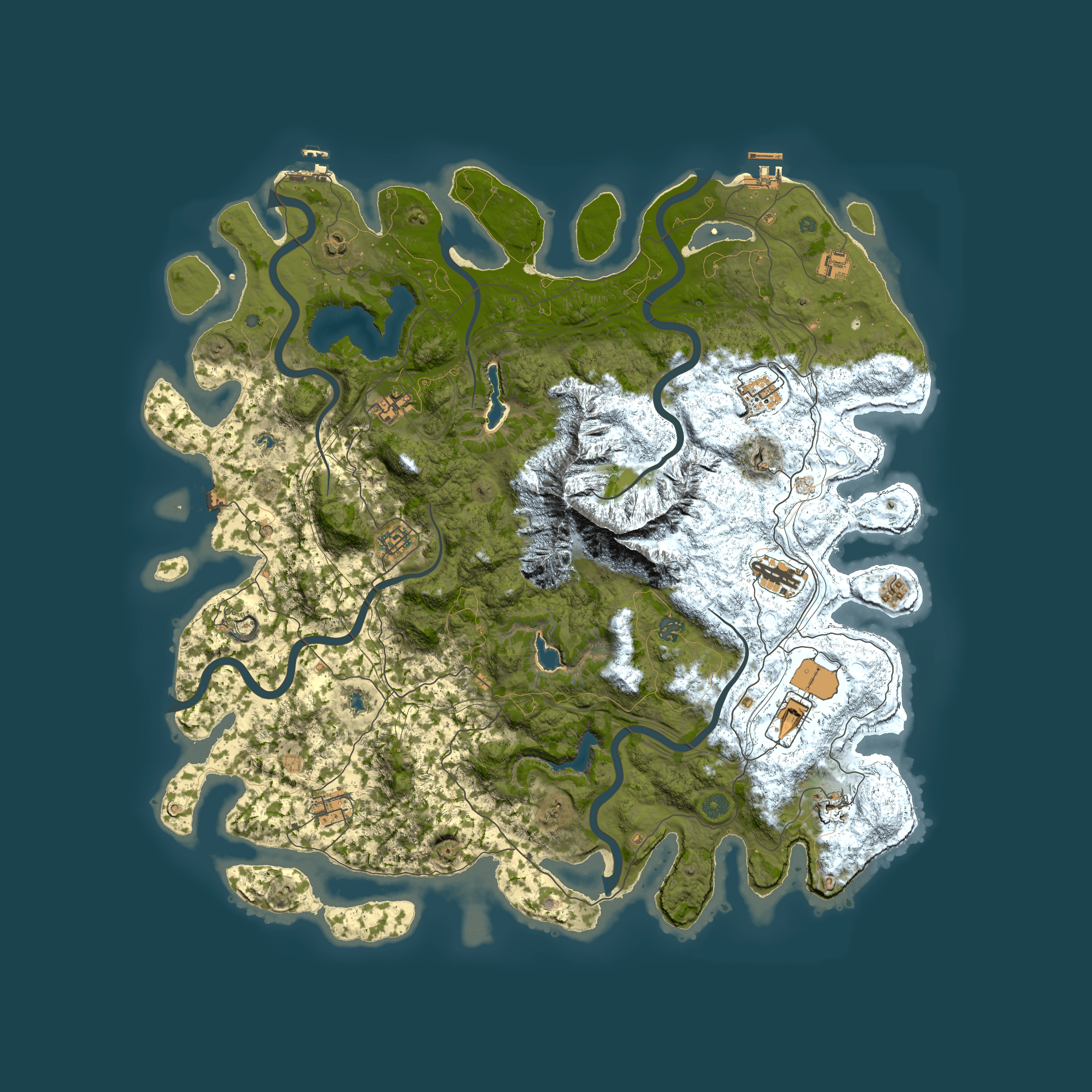 Full top-down render of Rust map seed 1376213592, 5100x5100m