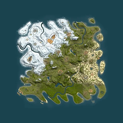 Rust map seed 1303892257, 4700x4700m top-down preview