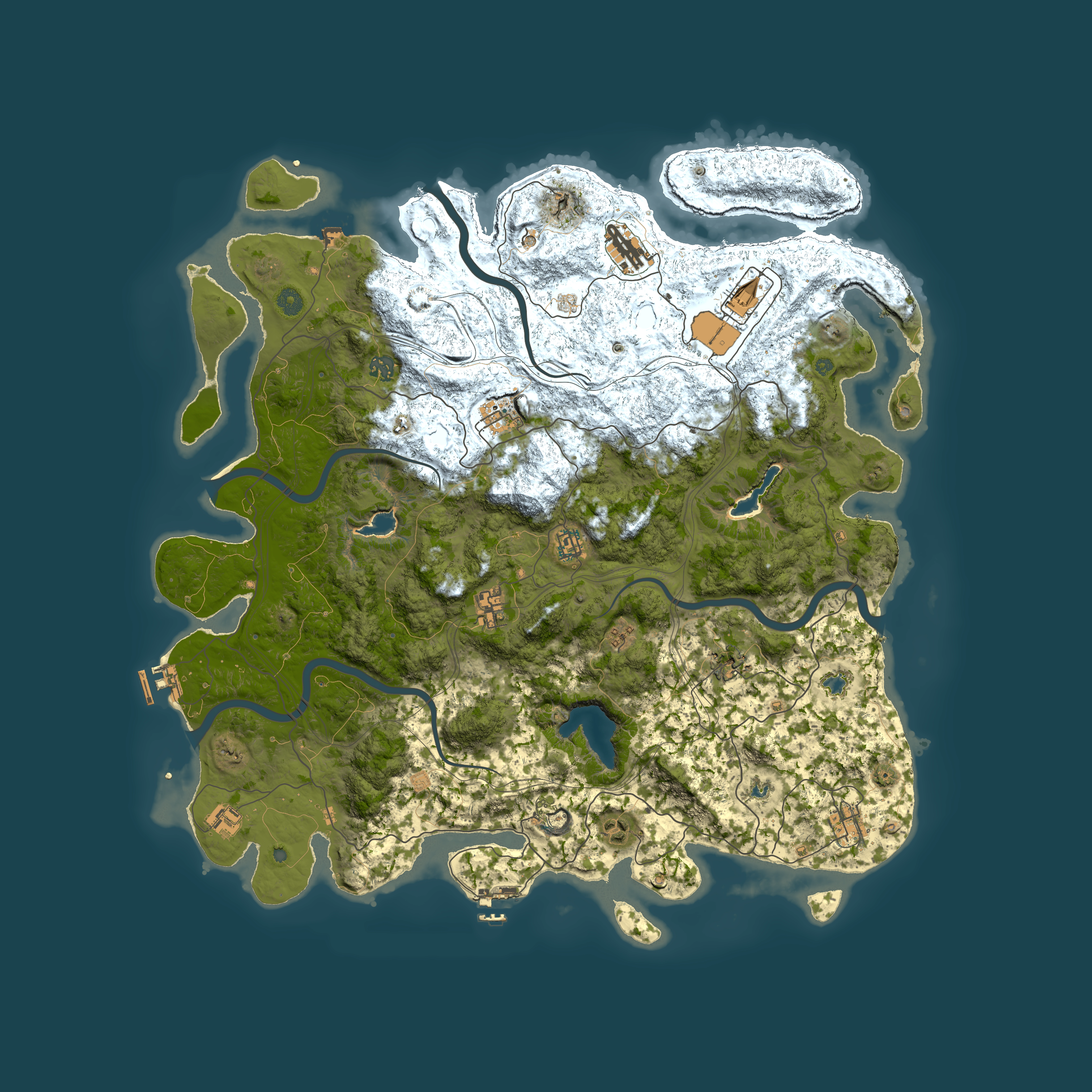 Full top-down render of Rust map seed 810669716, 4950x4950m