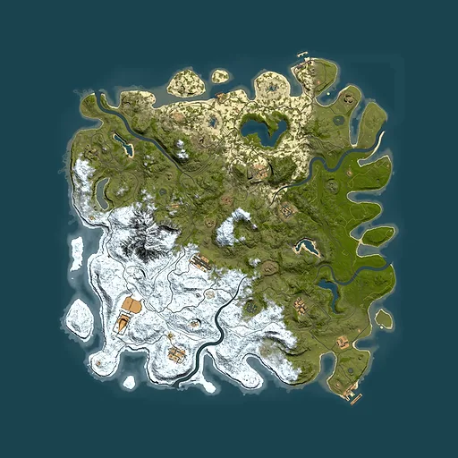 Rust map seed 674432625, 5050x5050m top-down preview