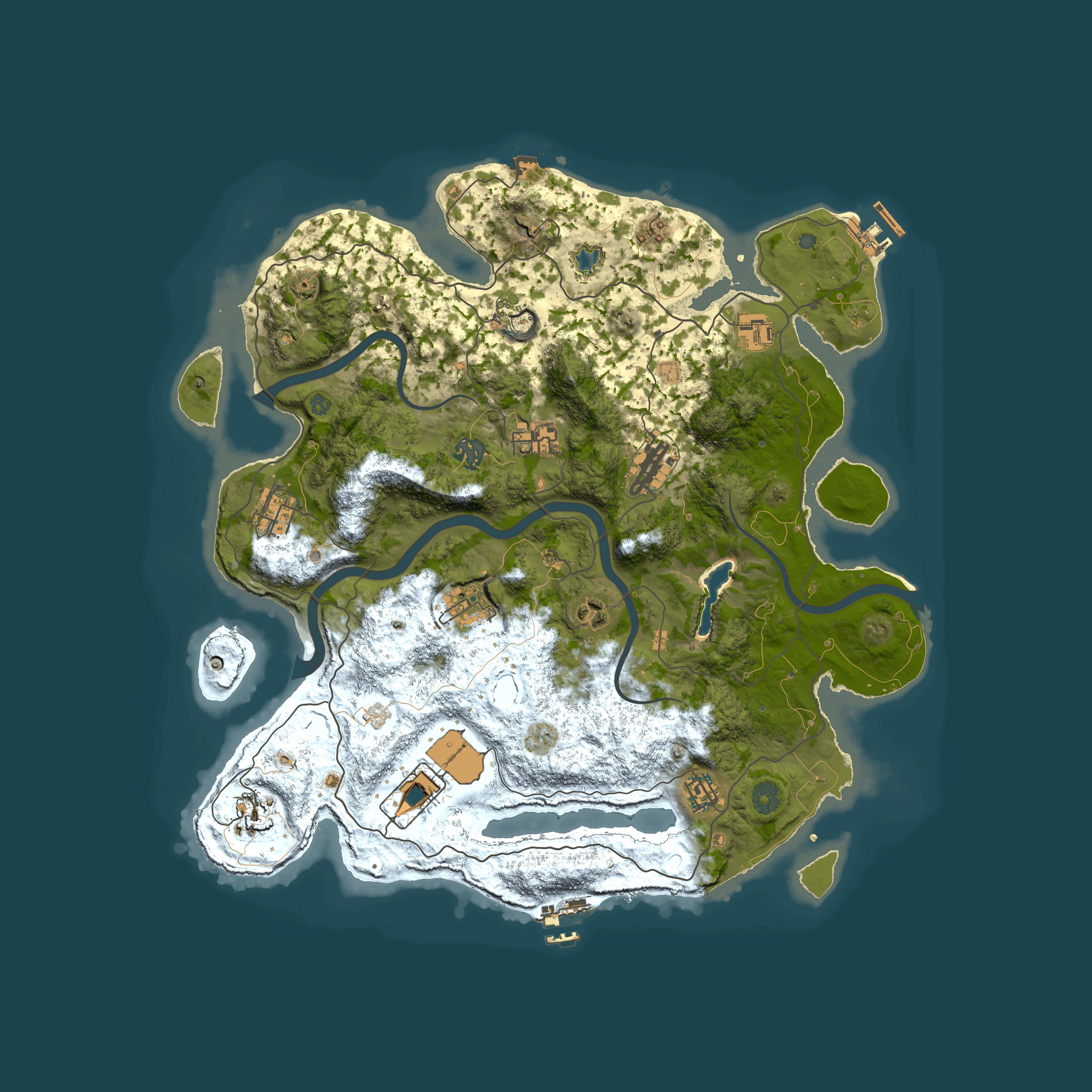 Full top-down render of Rust map seed 620131289, 4050x4050m
