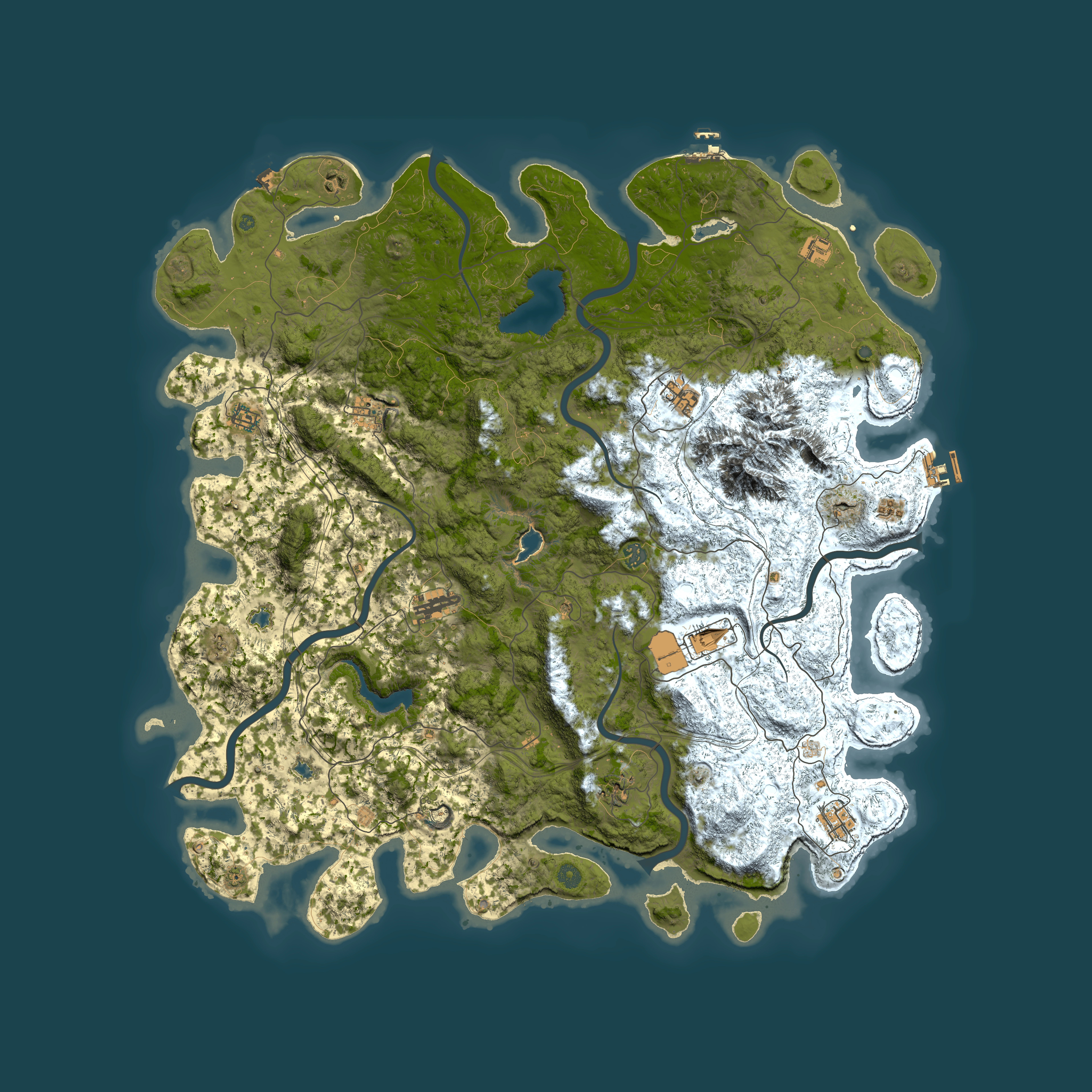 Full top-down render of Rust map seed 986585624, 5450x5450m