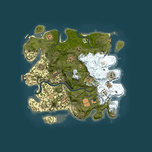 Rust map seed 1390068363, 3550x3550m top-down preview