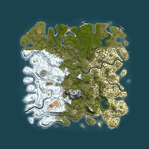 Rust map seed 1955539785, 5150x5150m top-down preview