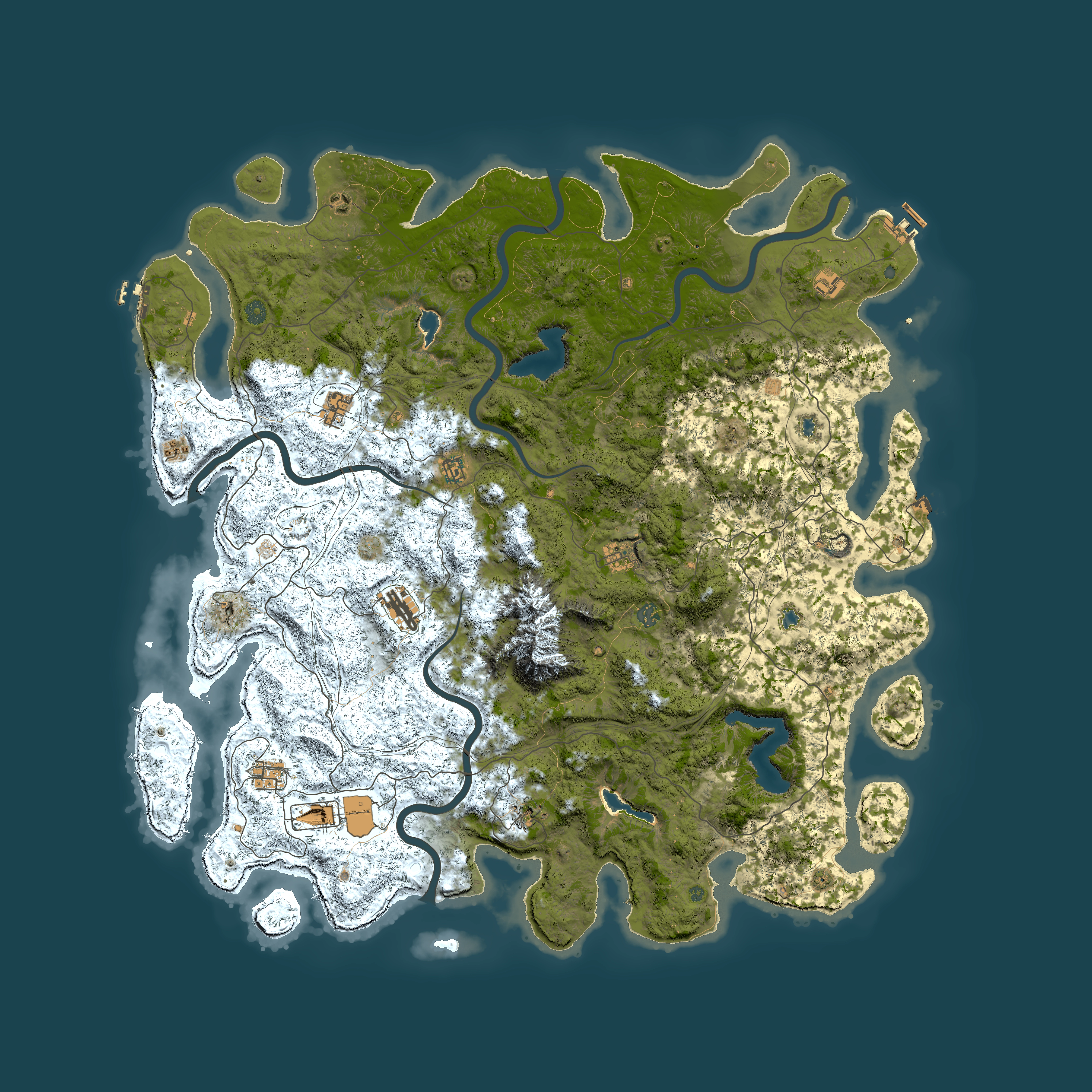 Full top-down render of Rust map seed 2034892644, 5700x5700m