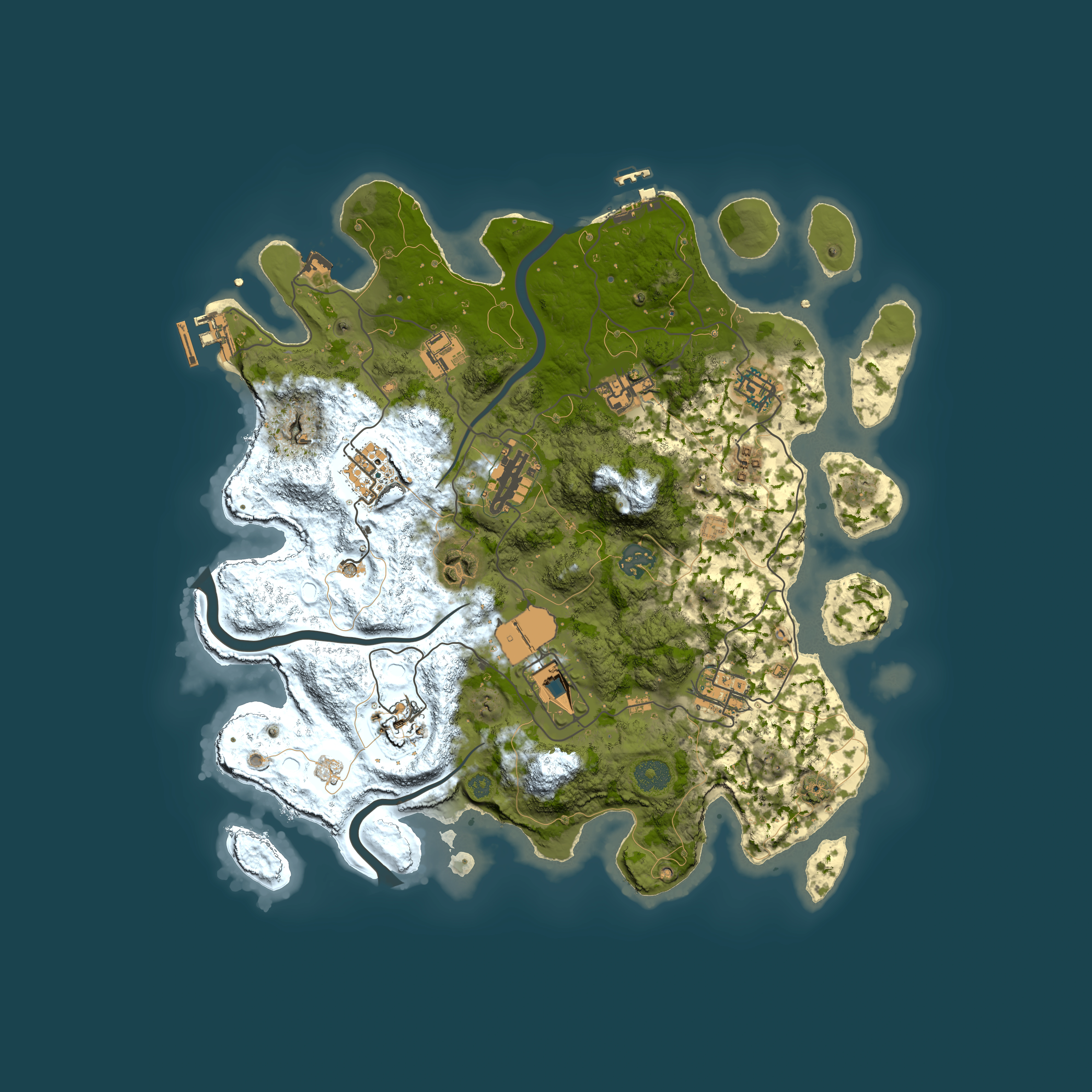 Full top-down render of Rust map seed 473301114, 3650x3650m