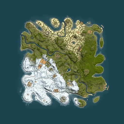 Rust map seed 722082574, 4450x4450m top-down preview