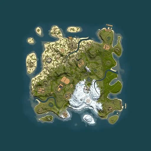 Rust map seed 260771483, 3600x3600m top-down preview