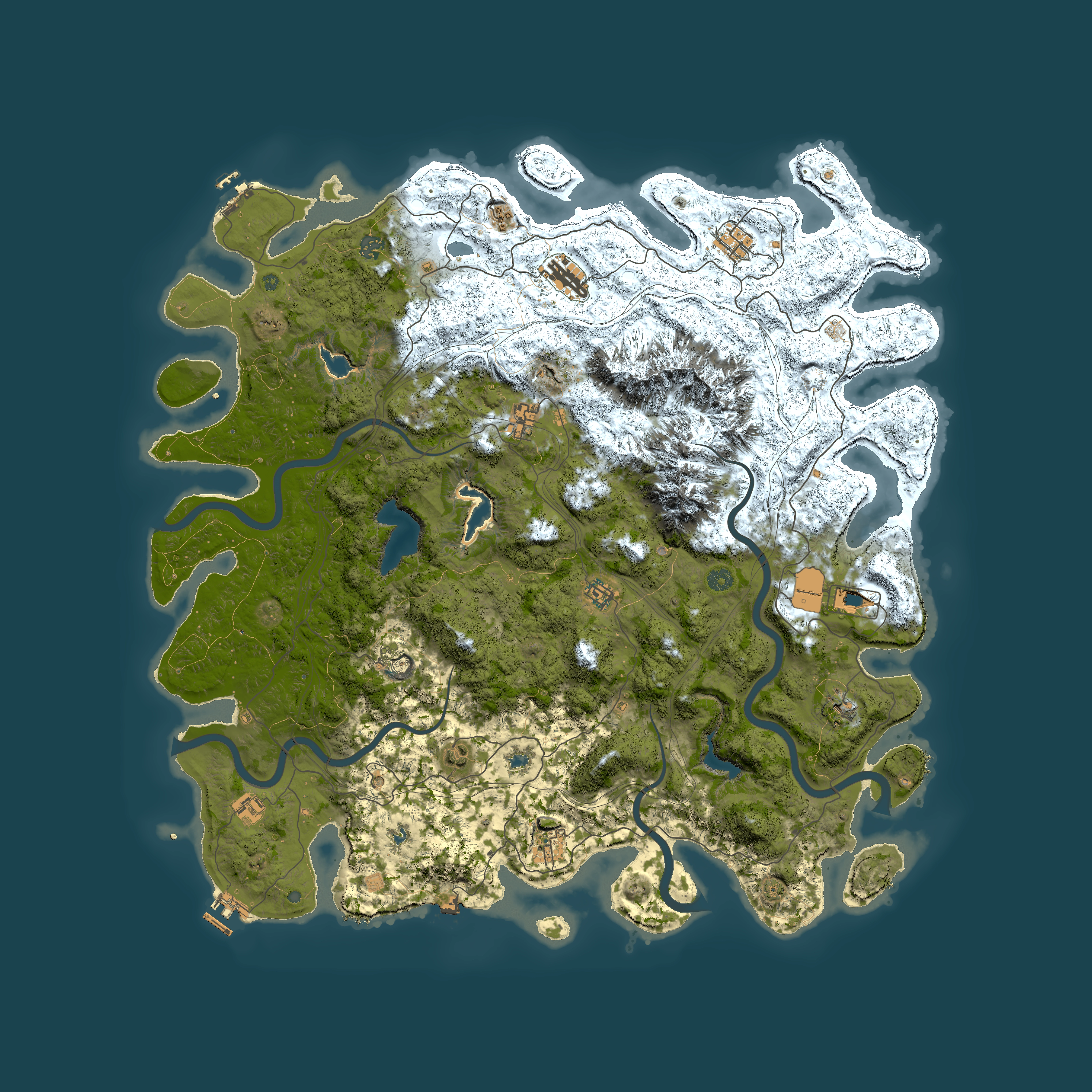 Full top-down render of Rust map seed 1367807118, 5350x5350m