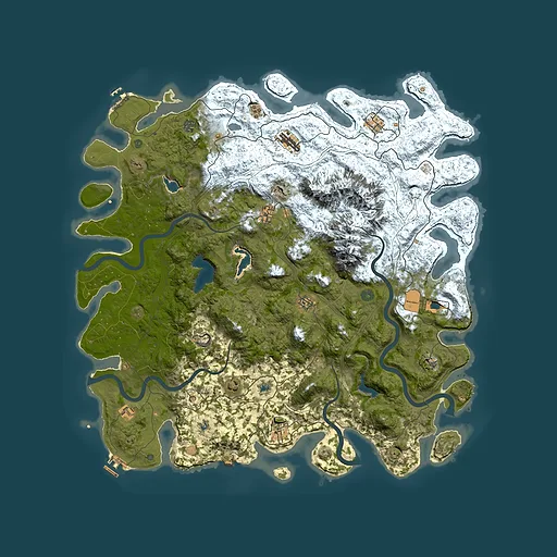 Rust map seed 1367807118, 5350x5350m top-down preview