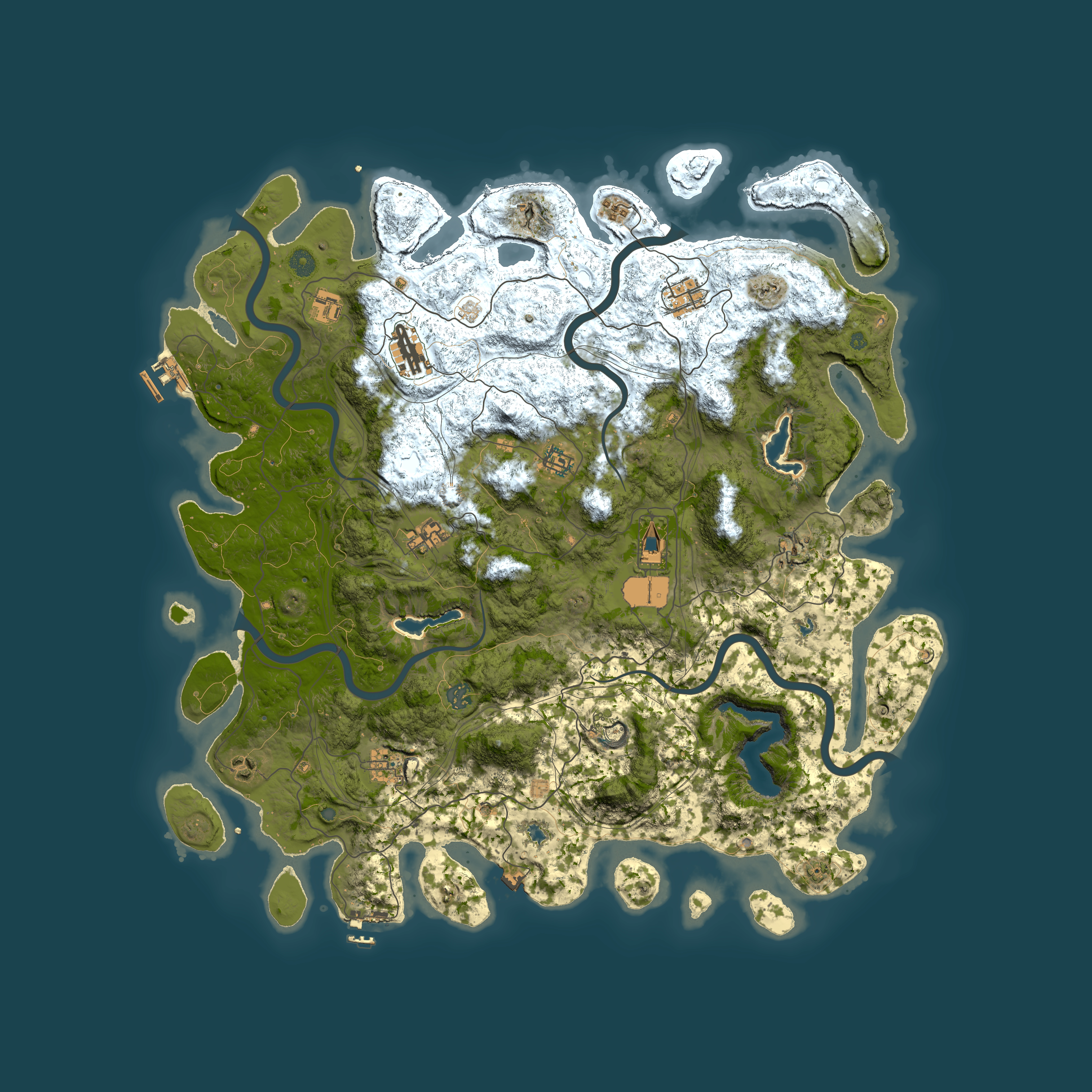 Full top-down render of Rust map seed 1810409296, 4950x4950m