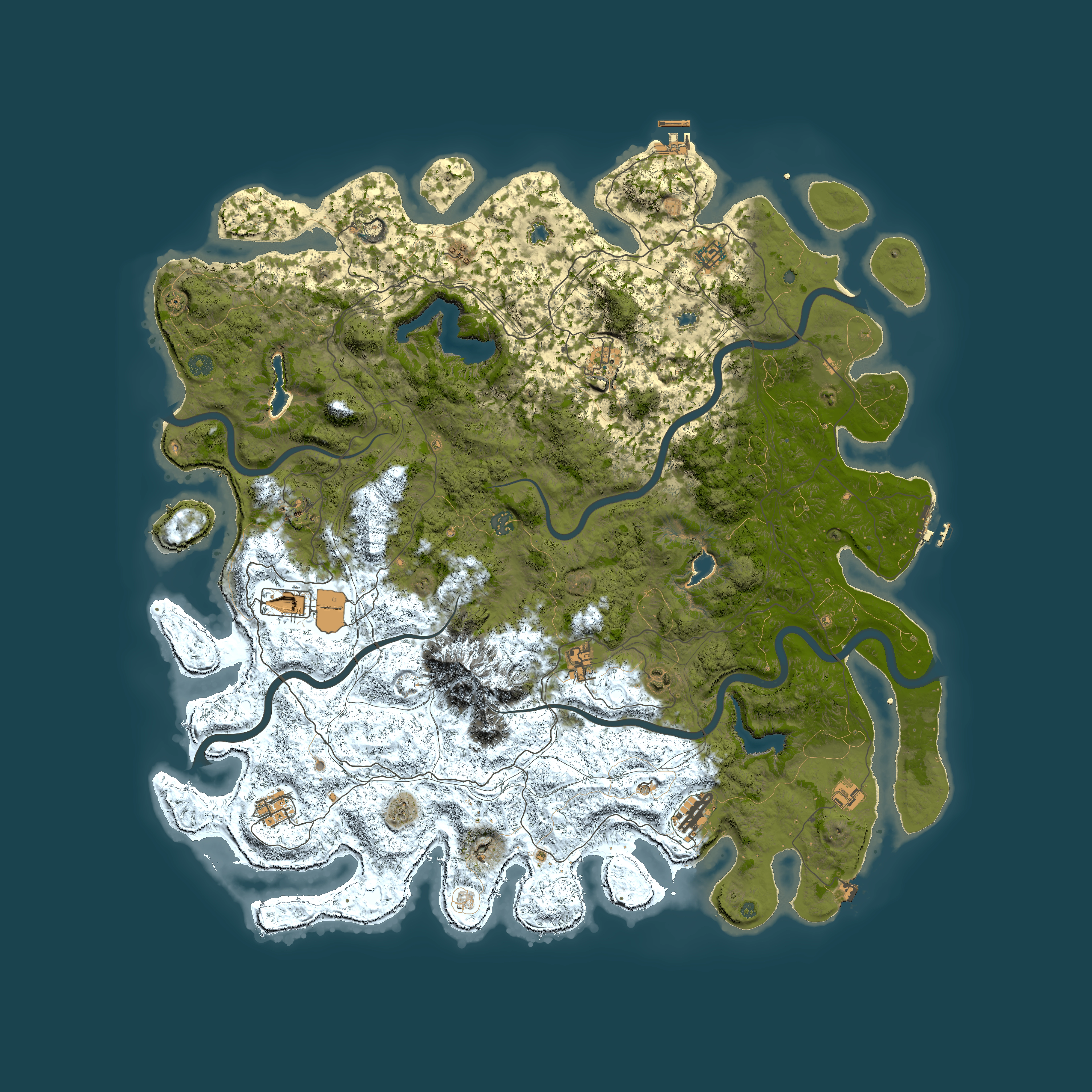 Full top-down render of Rust map seed 1956797847, 5450x5450m