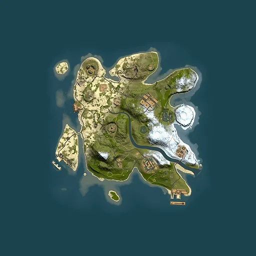 Rust map seed 1455990079, 2500x2500m top-down preview