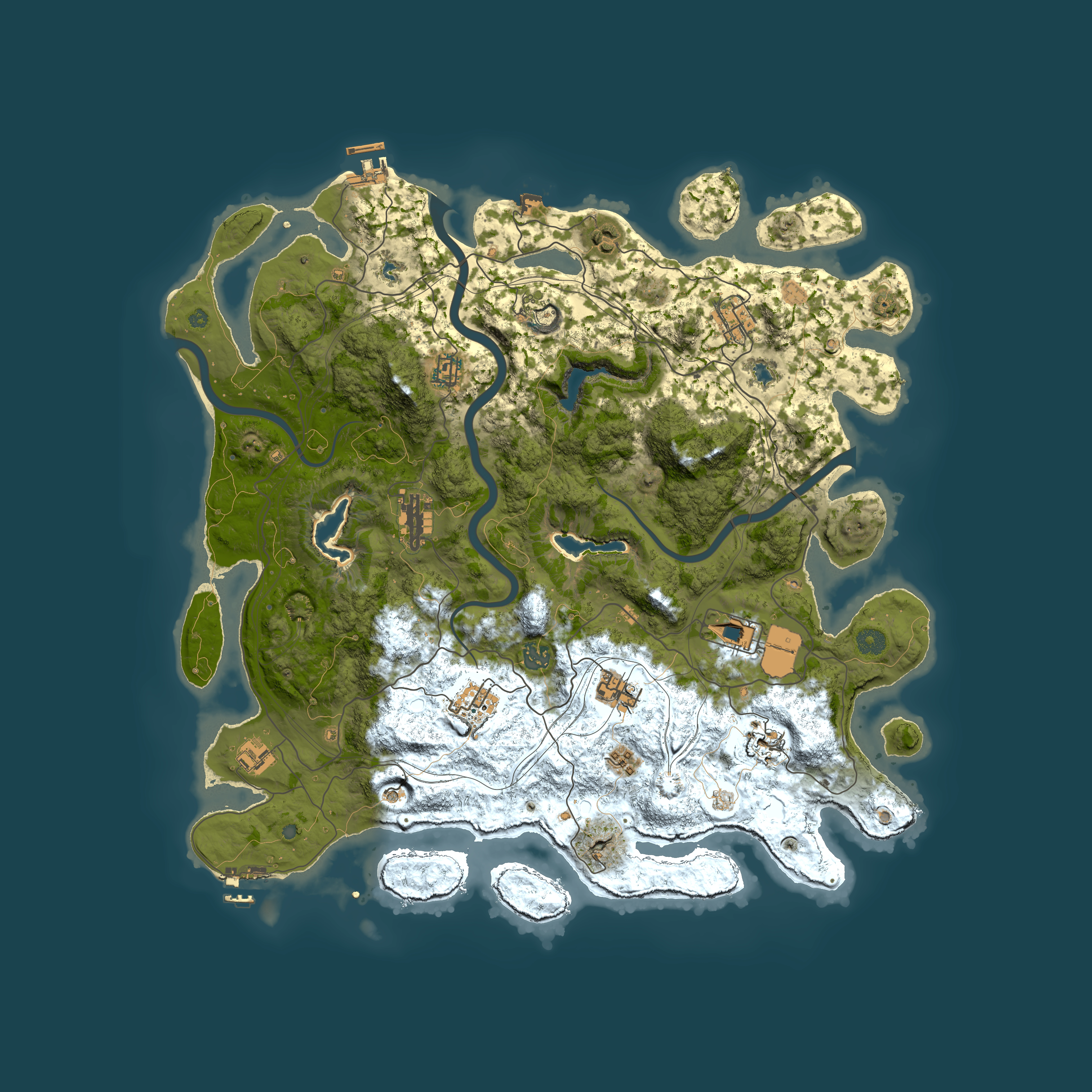 Full top-down render of Rust map seed 499765735, 4550x4550m